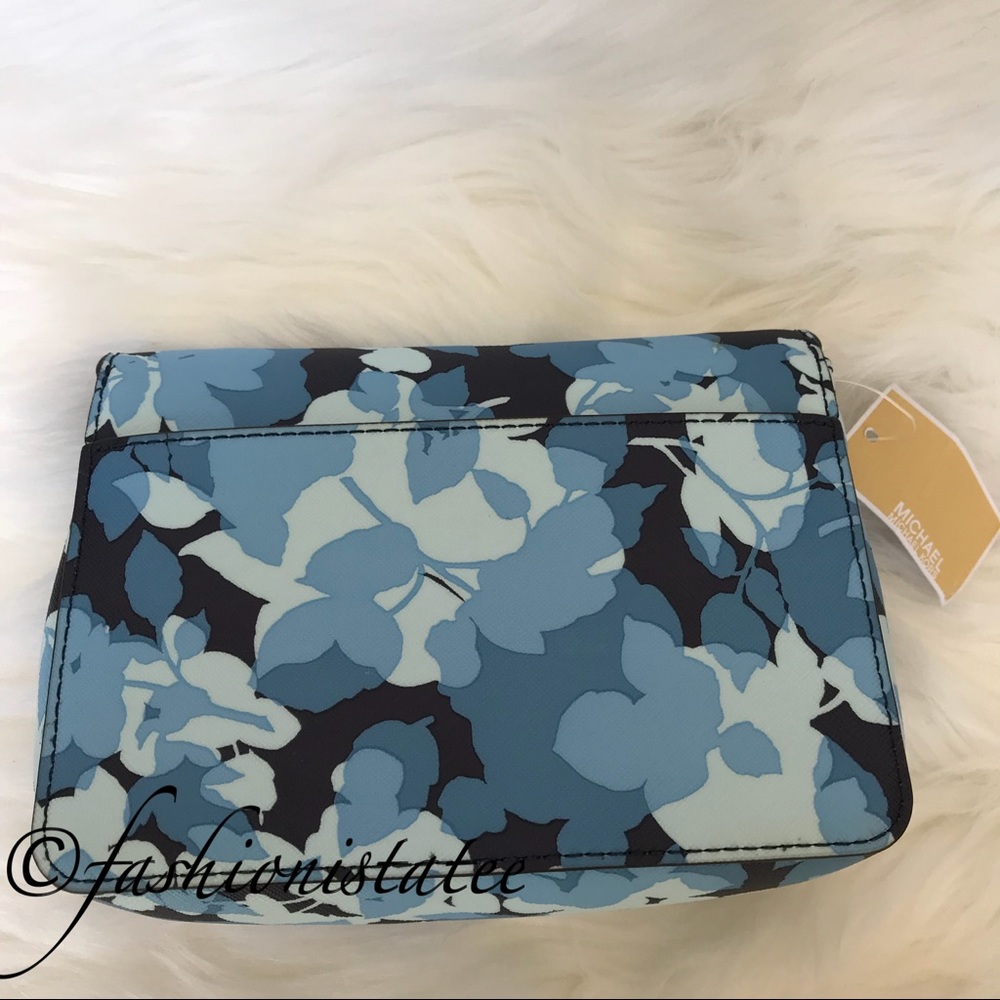 NWT MICHAEL KORS TINA CLUTCH CROSSBODY NAVY - Picture 5 of 8